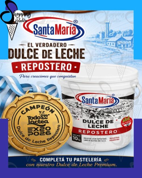 Dulce de Leche Repostero Santa Maria x10 kg GANADOR DULCE DE LECHE REPOSTERO SANTA MARIA