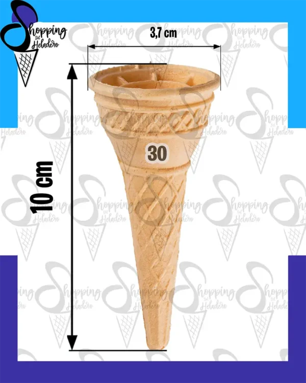 cono marca erevan de pasta comestible n°30, medidas 10 cm x 3.7 cm, en Lanús, Zona Sur, Buenos Aires