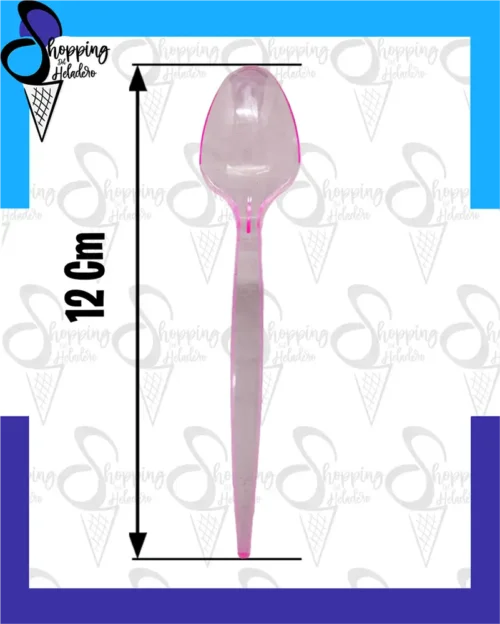 cucharas plásticas modelo sundae premium de 12 cm, colores translúcidos, Avellaneda, Zona Sur, Buenos Aires, Argentina