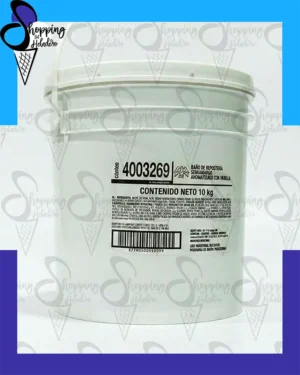 Baño semiamargo para heladerías Aguila en balde de 10 kg. Insumo de Shopping del Heladero en Zona Sur.