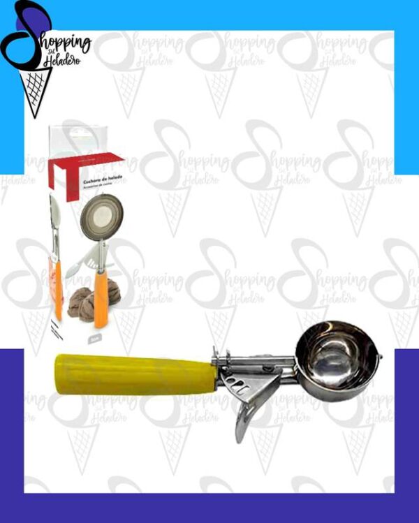 Cuchara bochera de acero inoxidable de 80g con sistema de resortes Cristal Rock, de Shopping del Heladero en Zona Sur.