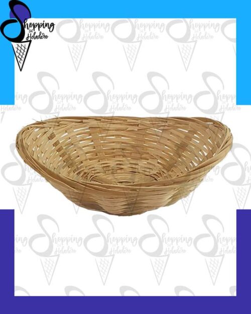 canasta de mimbre ovalada de 19 cm para presentación de productos, de Shopping del Heladero en Zona Sur, Buenos Aires.