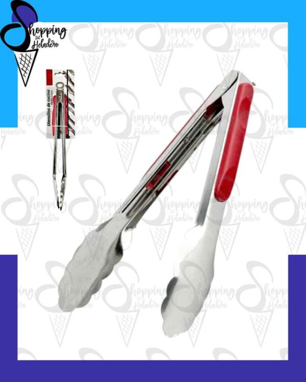 Pinza de acero inoxidable y silicona Cristal Rock de 36.5 cm, de Shopping del Heladero en Zona Sur, Buenos Aires.