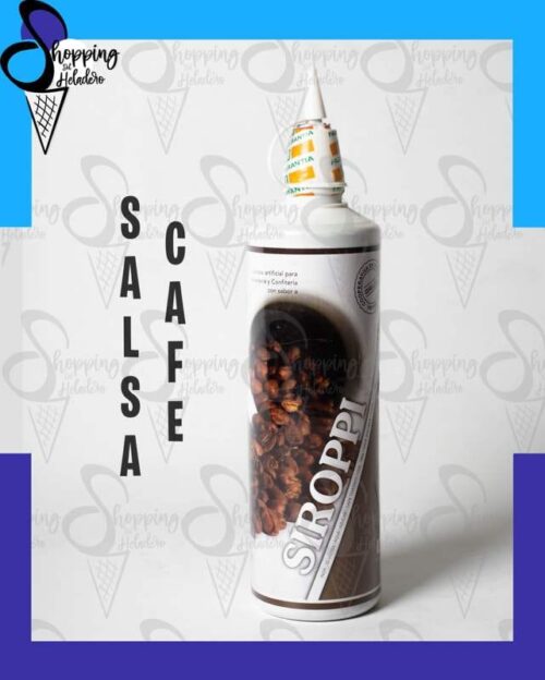 Salsa de Café Ghelco Siroppi para saborizar y veteado de helados en Shopping del Heladero, Zona Sur.