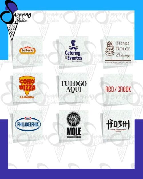 Servilletas bar lisas o con logo personalizado, insumo de Shopping del Heladero en Zona Sur, Buenos Aires, Argentina.