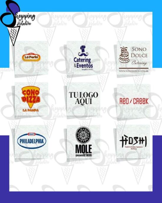 Servilletas bar lisas o con logo personalizado, insumo de Shopping del Heladero en Zona Sur, Buenos Aires, Argentina.