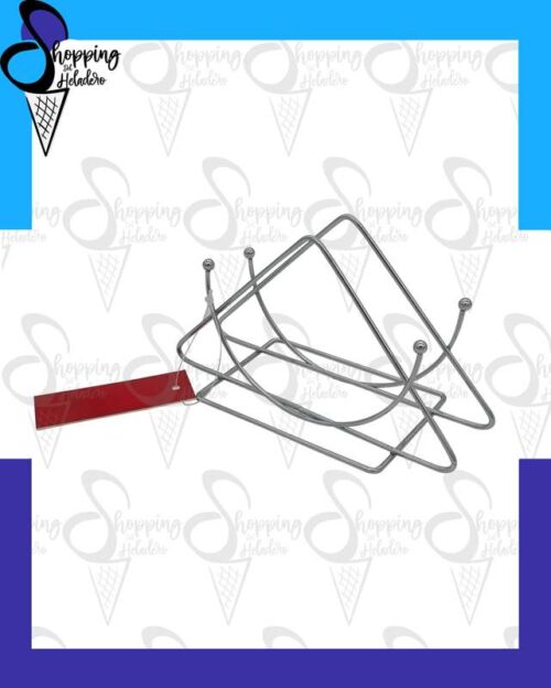 servilletero acero media luna de diseño profesional y resistente para heladerías de Shopping del Heladero, en Zona Sur.