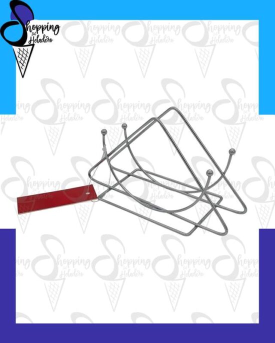 servilletero acero media luna de diseño profesional y resistente para heladerías de Shopping del Heladero, en Zona Sur.