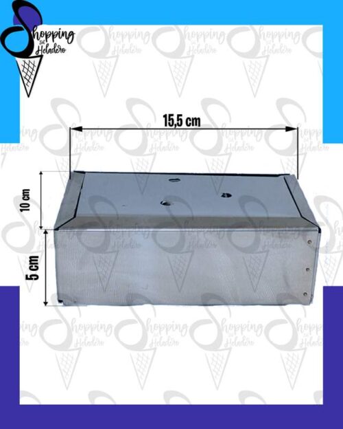 servilletero acero inoxidable de mesa, duradero y profesional para heladerías de Shopping del Heladero en Zona Sur.