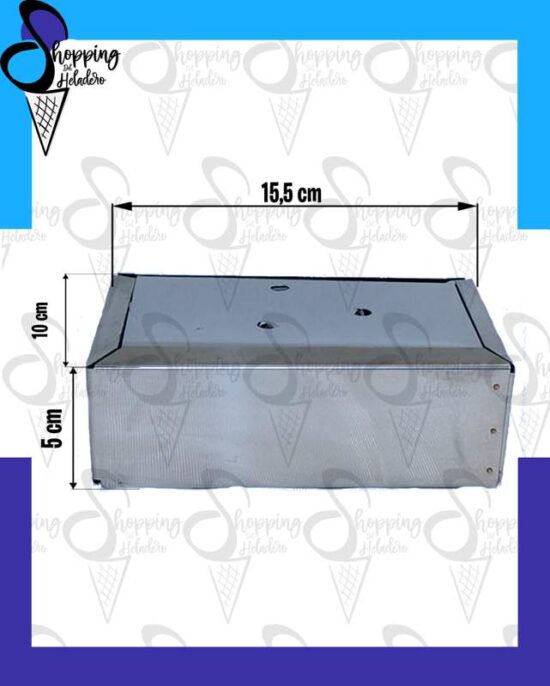 servilletero acero inoxidable de mesa, duradero y profesional para heladerías de Shopping del Heladero en Zona Sur.