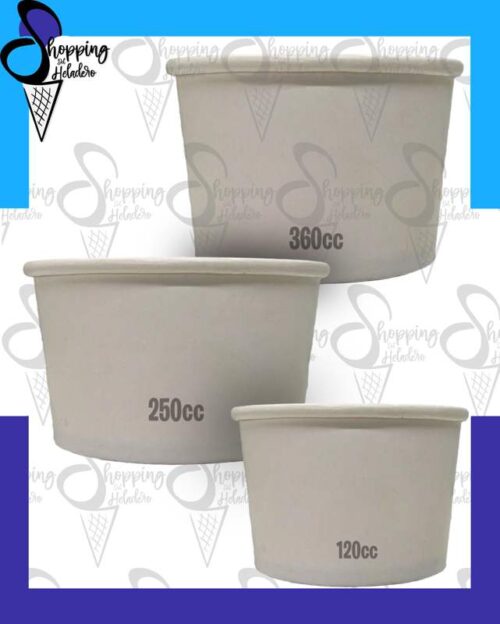 TACITA POLIPAPEL PARA HELADOS 250cc