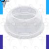 Tapa domo transparente para vasos batidos Milano y Toledo con orificio para cucharitas y sorbetes, en Shopping del Heladero.