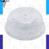 Tapa domo transparente para vasos batidos Milano y Toledo con orificio para cucharitas y sorbetes, en Shopping del Heladero.