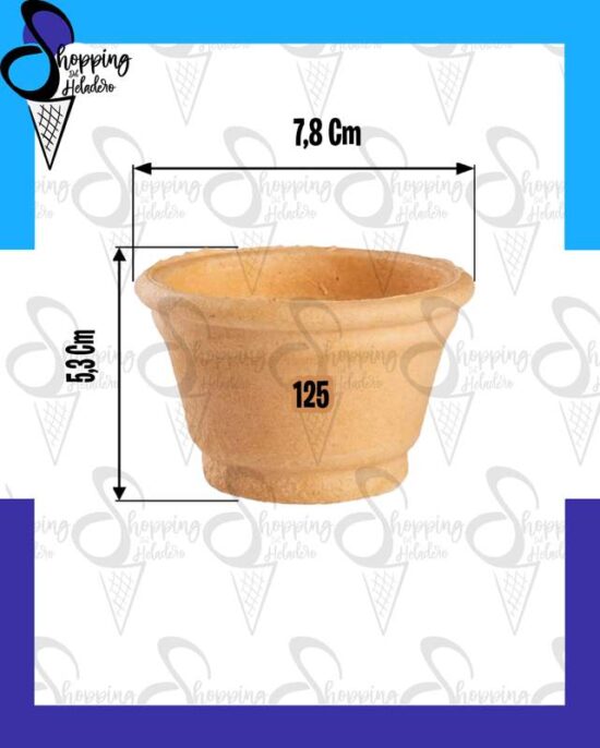 tacita de pasta n°125 crocante para helado, caja por 174 unidades en Shopping del Heladero, Zona Sur, Buenos Aires.