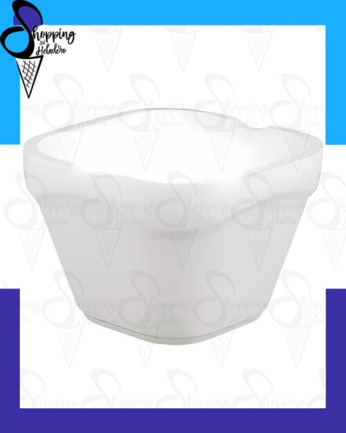Pote térmico cuadrado de 1/4 kg para helado con tapa, marca Estisol Isopor, de Shopping del Heladero en Zona Sur.