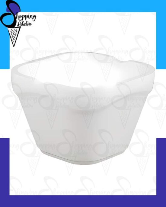 Pote térmico cuadrado de 1/4 kg para helado con tapa, marca Estisol Isopor, de Shopping del Heladero en Zona Sur.
