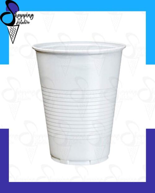 Vaso plástico 110cc para agua fría y caliente en heladerías, producto de Shopping del Heladero en Zona Sur, Buenos Aires.