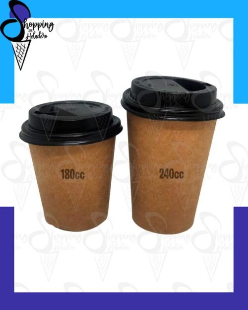 Vaso polipapel 240cc Audeopack de 8 onzas para heladerías y cafeterías en Zona Sur, Buenos Aires.