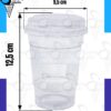 Vaso Milano 370cc de plástico cristal con tapa domo para heladerías en Shopping del Heladero, Zona Sur.
