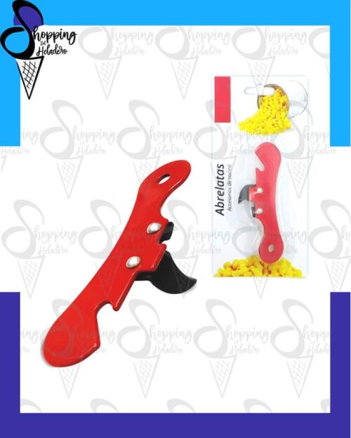 abre latas uña metálico Crystal Rock de 18cm con destapador, de Shopping del Heladero en Zona Sur, Buenos Aires.