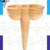 Cono doble de pasta crujiente para helado, un insumo ideal de Shopping del Heladero en Zona Sur, Buenos Aires.