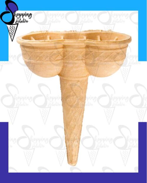 Cono doble de pasta crujiente para helado, un insumo ideal de Shopping del Heladero en Zona Sur, Buenos Aires.
