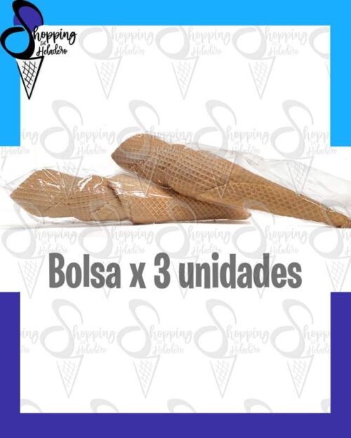 Cucurucho bañado en chocolate marca San Pablo por 120 unidades, de Shopping del Heladero en Zona Sur, Buenos Aires.