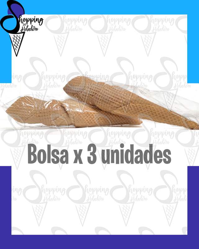 Cucurucho bañado en chocolate marca San Pablo por 120 unidades, de Shopping del Heladero en Zona Sur, Buenos Aires.
