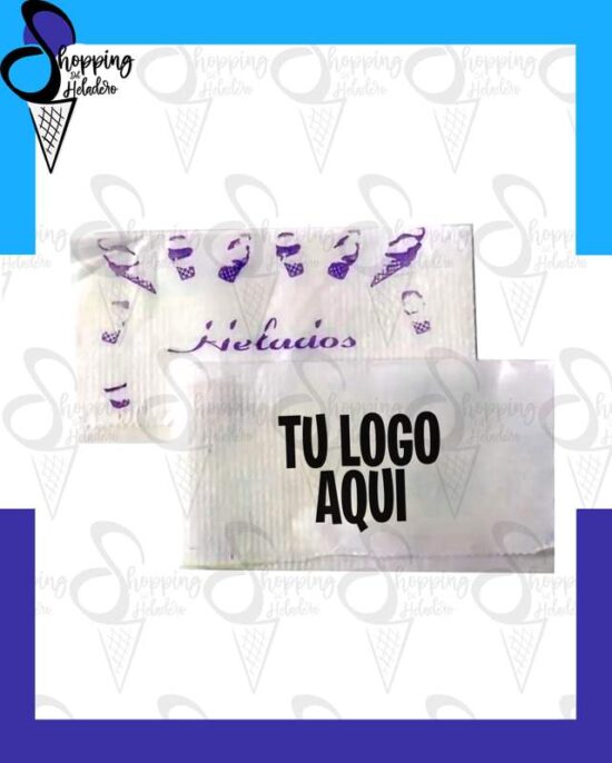 servilletas zig zag con logo genérico o personalizado, insumo esencial de Shopping del Heladero en Zona Sur, Buenos Aires.
