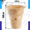 Vaso pasta 50 de telgopor para helado, un insumo práctico de Shopping del Heladero en Zona Sur, Buenos Aires.
