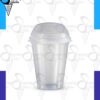 Vaso Toledo 325cc de plástico cristal con opciones de tapa domo para sorbete o cucharita en Shopping del Heladero, Zona Sur.