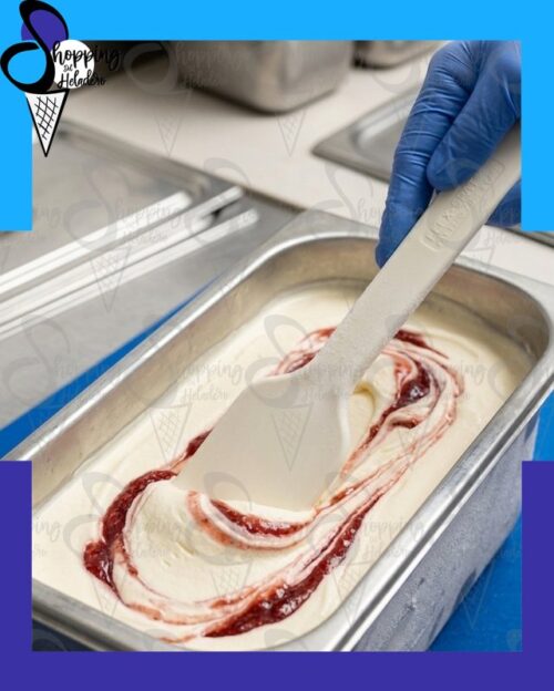 Espatula plastica de 21cm marca Anión para servir helado en Shopping del Heladero, Zona Sur, Buenos Aires.