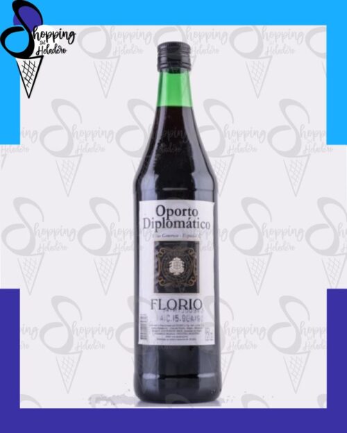 Oporto florio en botella de 950cc, insumo de repostería para heladerías en Zona Sur, Buenos Aires.