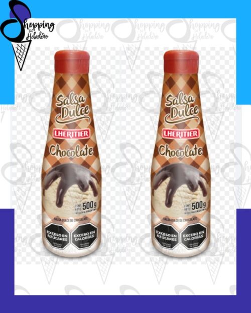 Salsa chocolate lerithier en botella de 500 cc para helados y postres en Zona Sur, Buenos Aires.