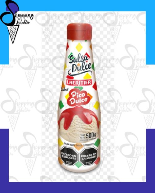 Salsa pico dulce Lheritier en botella de 500 cc para helados y postres en Zona Sur, Buenos Aires.