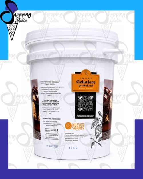STRACCIATELLA PREMIUM baño stracciatella premium nuevos sabores balde por 10kg en shopping del heladero de zona sur buenos aires.