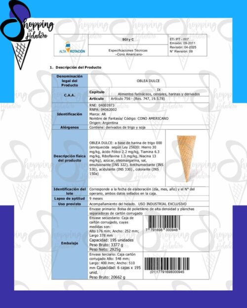 CONO AMERICANO SOFT